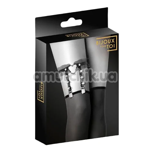 Подвязка Bijoux Pour Toi With Heart And Spikes, чёрная