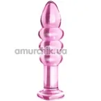 Анальна пробка Love Toy Glass Romance Dildo, рожева - Фото №1