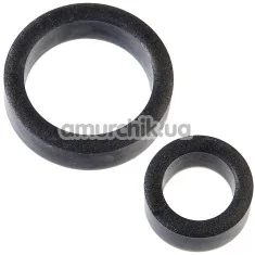 Набір з 2 ерекційних кілець Platinum Premium Silicone The C-Rings, сірий - Фото №1