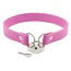 Нашийник з замочком DS Fetish Locking Collar, рожевий