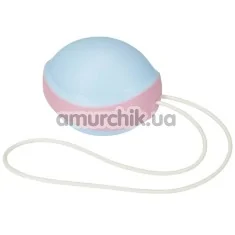 Вагинальный шарик Amor Gym Balls Single, голубо-розовый - Фото №1