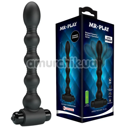 Анальний вібростимулятор MR Play Vibrating Anal Plug, чорний