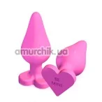 Анальна пробка Naughtier Candy Heart Small - Be Mine, рожева - Фото №1