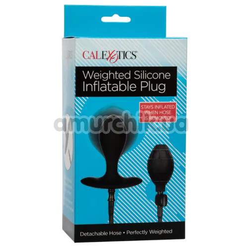 Анальний розширювач Weighted Silicone Inflatable Plug, чорний