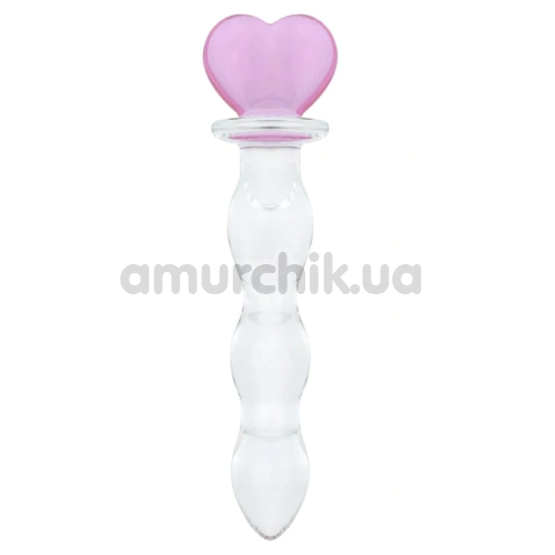 Анальный фаллоимитатор Gildo Handmade Glass Butt Plug No.35, прозрачно-розовый - Фото №1