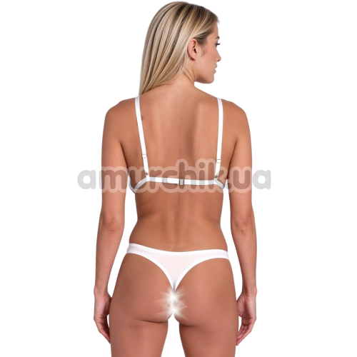 Комплект Passion Free Your Senses Anuvera Set, білий: бюстгальтер + трусики-стрінги