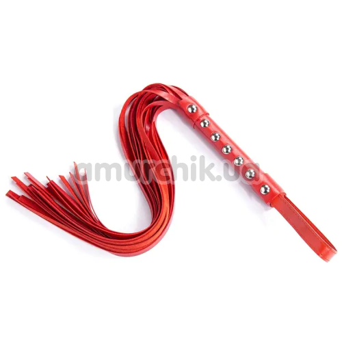 Флоггер DS Fetish Studded Flogger, красный