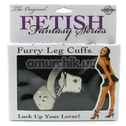 Фіксатори для ніг Furry Leg Cuffs, чорні