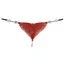 Трусики-стрінги Rhinestones String, червоні - Фото №1