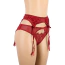 Комплект Star Night Sheer & Lace Bow Garter Belt, червоний: пояс для панчіх + трусики - Фото №4