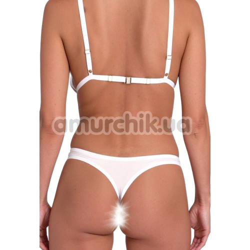 Комплект Passion Free Your Senses Anuvera Set, білий: бюстгальтер + трусики-стрінги