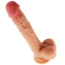 Вібратор з поштовхами і ротацией Thrusting Dildo, тілесний - Фото №2