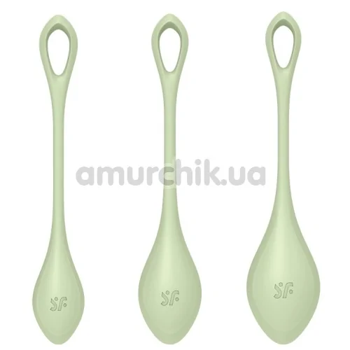 Набір вагінальних кульок Satisfyer Yoni Power 2, зелений - Фото №1