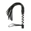 Плеть VIP Leather Flogger, черно-белая