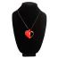 Вибратор-подвеска в виде сердечка Charmed Vibrating Silicone Heart Necklace, красный - Фото №3