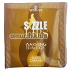 Оральный гель с согревающим эффектом Sensuva Sizzle Lips Salted Caramel - соленая карамель, 6 мл - Фото №1