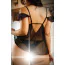 Комплект Vixen Dream Lover Floral Babydoll & Panty, черно-розовый: пеньюар + трусики-стринги - Фото №5