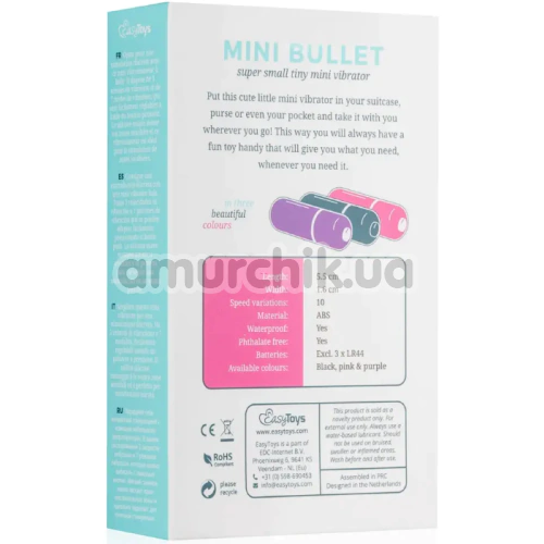 Клиторальный вибратор Easy Toys Mini Bullet, розовый