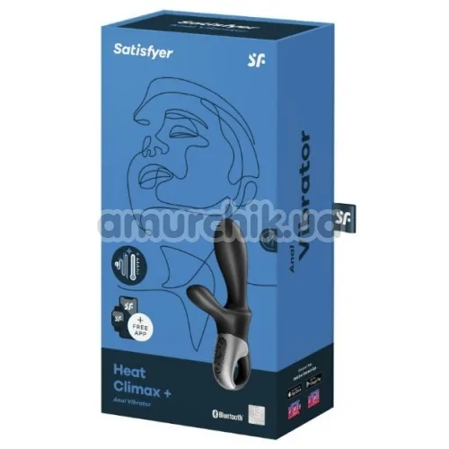 Вибратор с подогревом Satisfyer Heat Climax +, черный