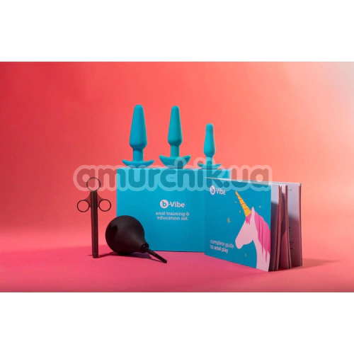 Набір анальних іграшок B-Vibe Anal Training & Education Set, бірюзовий
