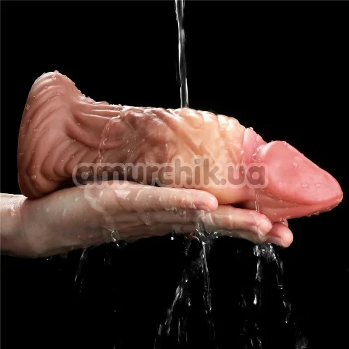 Фалоімітатор Dual-Layered Silicone Nature Cock LV411017, коричневий