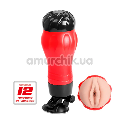 Мастурбатор с вибрацией Crazy Bull Maurice Vagina 00900T47Z, красный