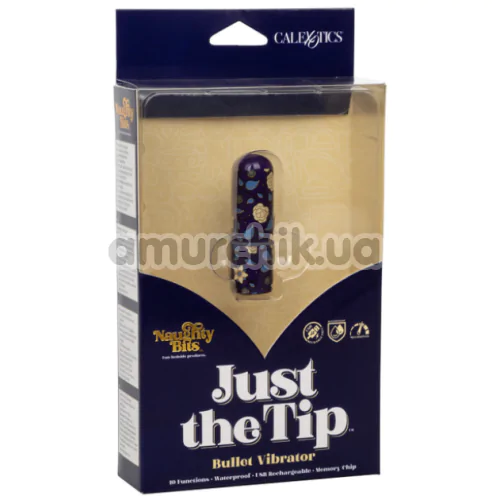 Кліторальний вібратор Naughty Bits Just The Tip, фіолетовий