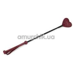 Стек Liebe Seele Wine Red Leather Riding Crop With Heart Shape Tip, бордовый - Фото №1