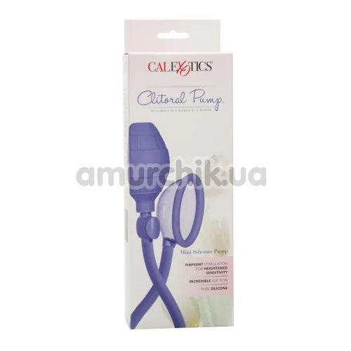 Вакуумная помпа для клитора Mini Silicone Clitoral Pump, фиолетовая