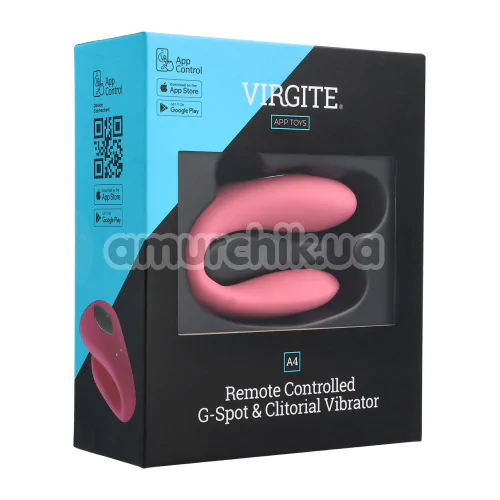 Вібратор Virgite Remote Controlled G-Spot & Clitorial Vibrator A4, рожевий