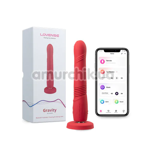 Вібратор з поштовхами Lovense Gravity, червоний