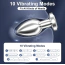 Анальная пробка с вибрацией Vibrating Butt Plug M, серебряная - Фото №9