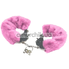 Наручники Roomfun Furry Cuffs, розовые - Фото №1