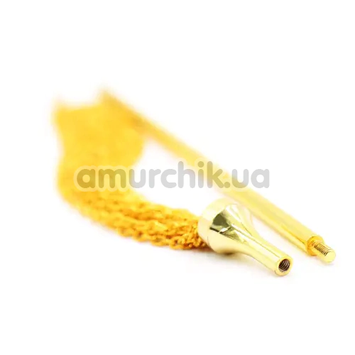 Флоггер DS Fetish Golden Metal, золотистый