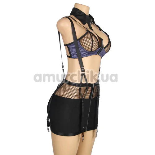 Костюм полицейской Star Night Police Set, черный: топ + юбка