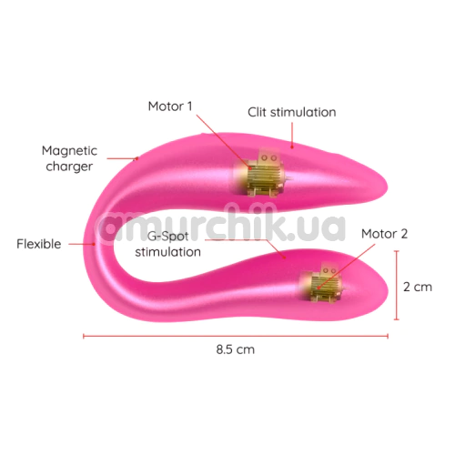 Вибратор Oninder Lisboa, розовый