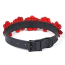 Ошейник с поводком Liebe Seele Flower Rhythm Leather Collar With Leash, черно-красный - Фото №2