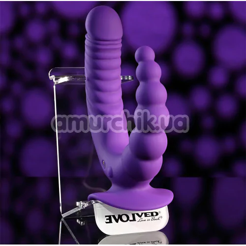 Подвійний вібратор Evolved The Rider, фіолетовий
