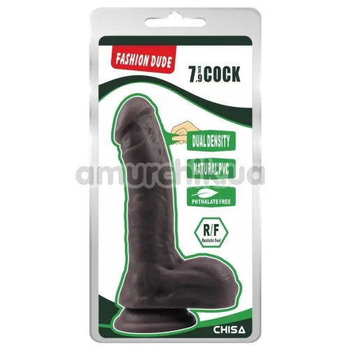 Фаллоимитатор Fashion Dude 7.9 Inch Cock, темно-коричневый