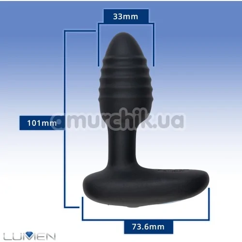 Інтерактивна анальна пробка з вібрацією OhMiBod Lumen, чорна