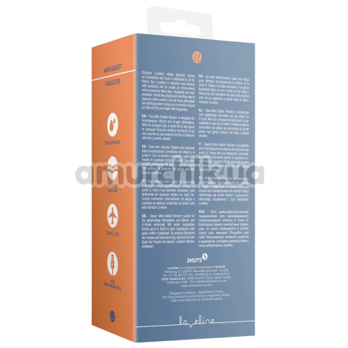 Вібратор Loveline Mini Rabbit Vibrator, синій