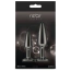 Набор анальных пробок с черным кристаллом Rear Assets 2pc Tapered Metal Plug Kit, черный - Фото №4