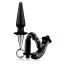 Набор из 3 анальных игрушек Menzstuff Silicone Butt Plug With Plated Rigid Handle, черный - Фото №1