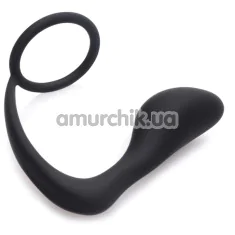 Стимулятор простаты с эрекционным кольцом Master Series Prostatic Play Explorer II Prostate Stimulator And Cock Ring, черный - Фото №1