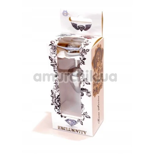 Анальная пробка с прозрачным кристаллом Exclusivity Jewellery Silver Heart Plug, серебряная