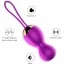 Вагинальные шарики с вибрацией Foxshow Vibrating Silicone Kegel Balls, фиолетовые - Фото №4