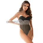 Боди Star Night Sheer Teddy With Faux Diamond, черное - Фото №1