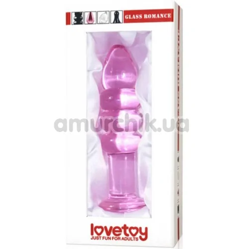 Анальная пробка Love Toy Glass Romance Dildo, розовая