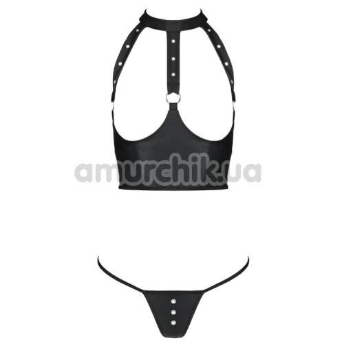 Комплект Passion Free Your Senses Genevia Set, чорний: топ + трусики-стрінги