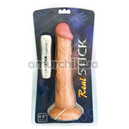 Вібратор Real Stick Nude 8.8, тілесний